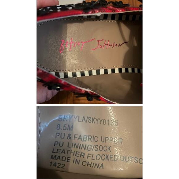 Betsey Johnson gold and red funky loafers - Picture 7 of 10